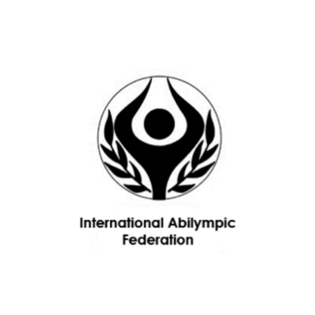 International Abilympic Federationin logo, linkki järjestön verkkosivuille.